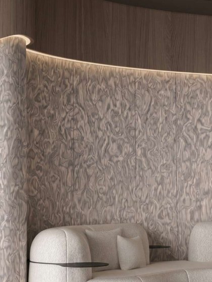 Kavisli duvarda NEX1509 panel uygulaması